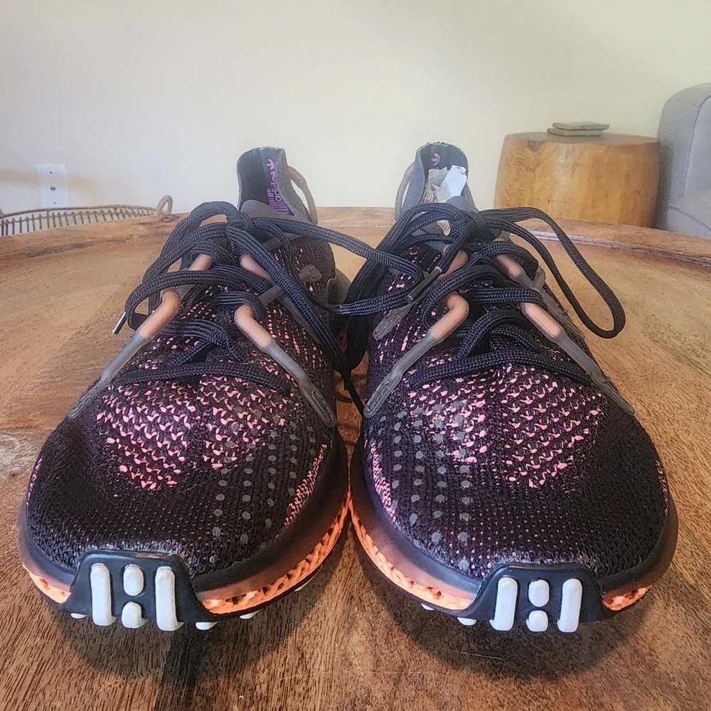 Adidas 4D FUSIO Primeknit Black Grey Orange Pink FZ2414 Men’s Size 8 New